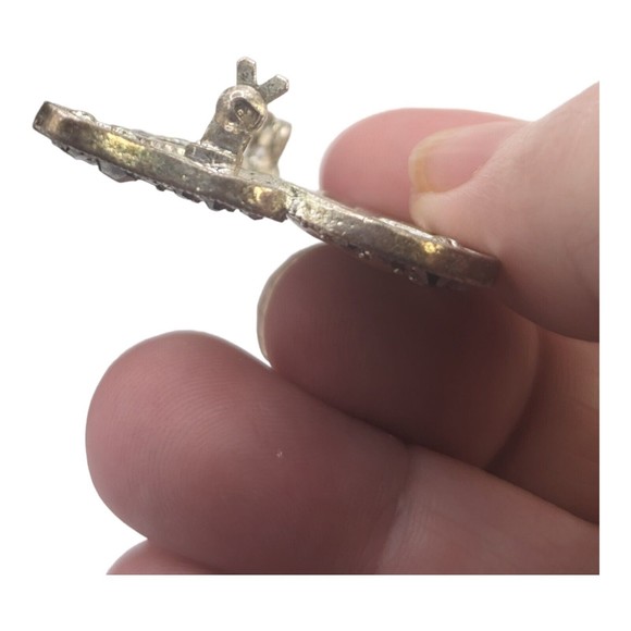 Vintage Butterfly Brooch Multi Metal Marcasite Silver Copper Tone Insect Costume - Picture 7 of 8